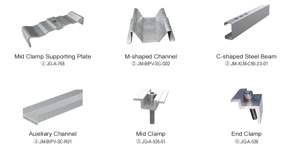 Carbon Steel BIPV solar carport mounting Systems Carbon Steel BIPV solar carport mounting Systems