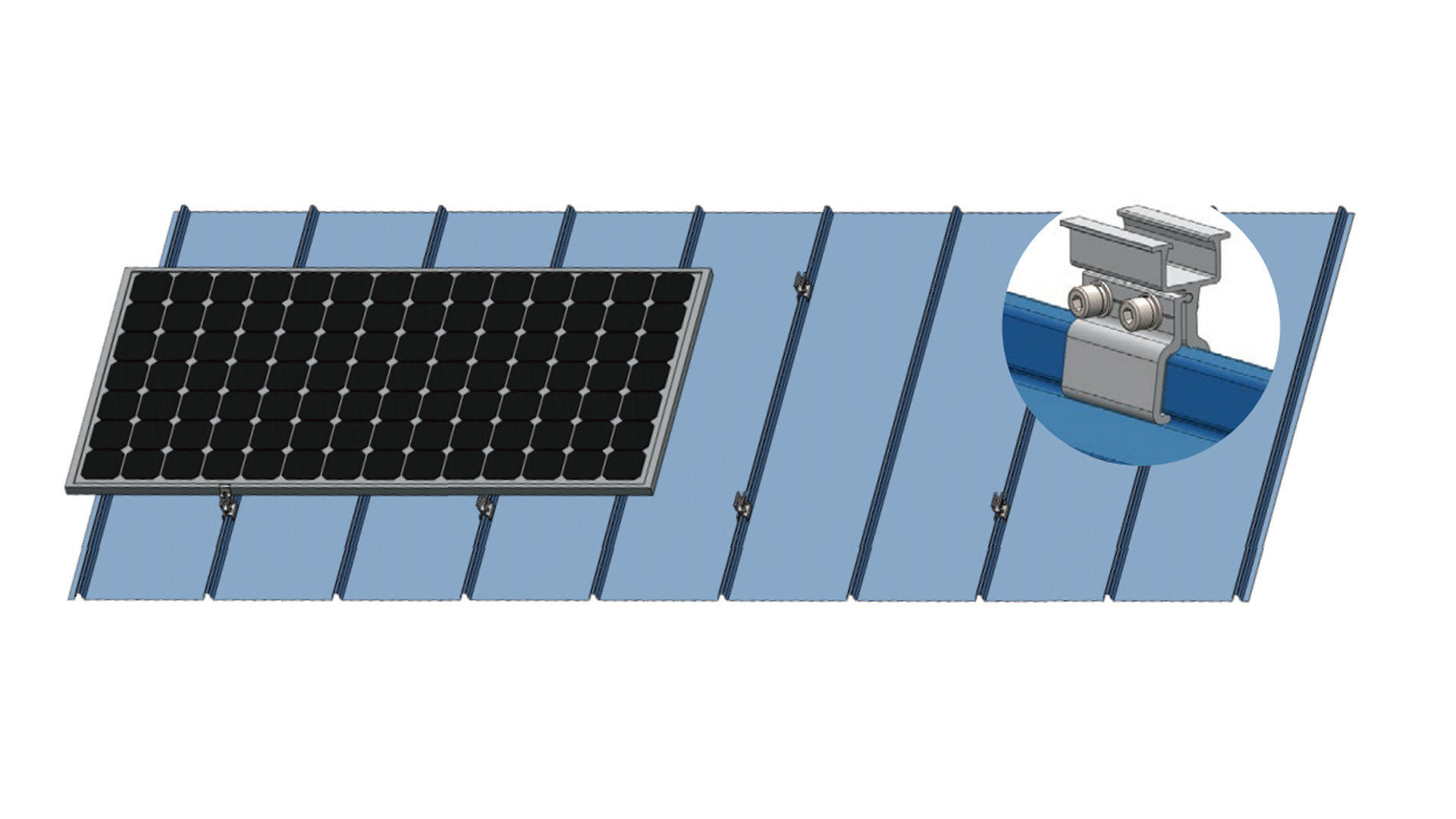 Kliplok roof solar mounting brackets Kliplok roof solar mounting brackets